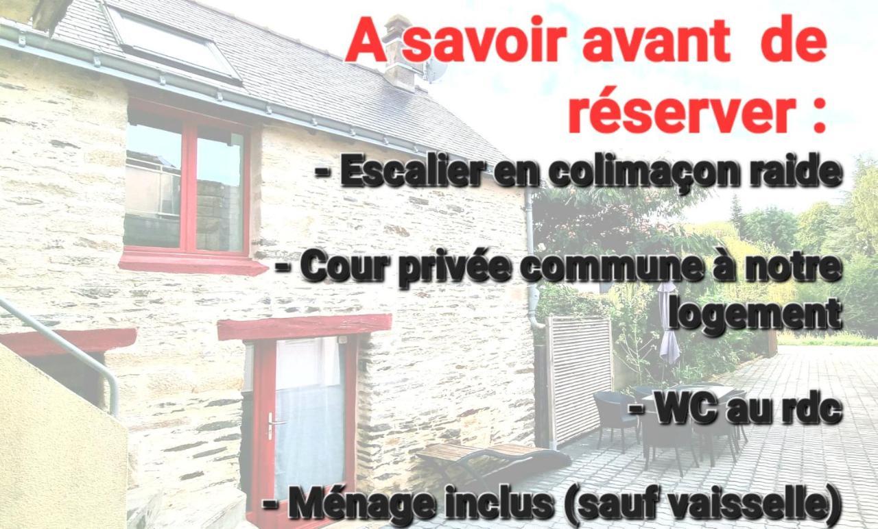 Gite Maisonnette- Et A Cote Coule Une Riviere Josselin Exteriér fotografie